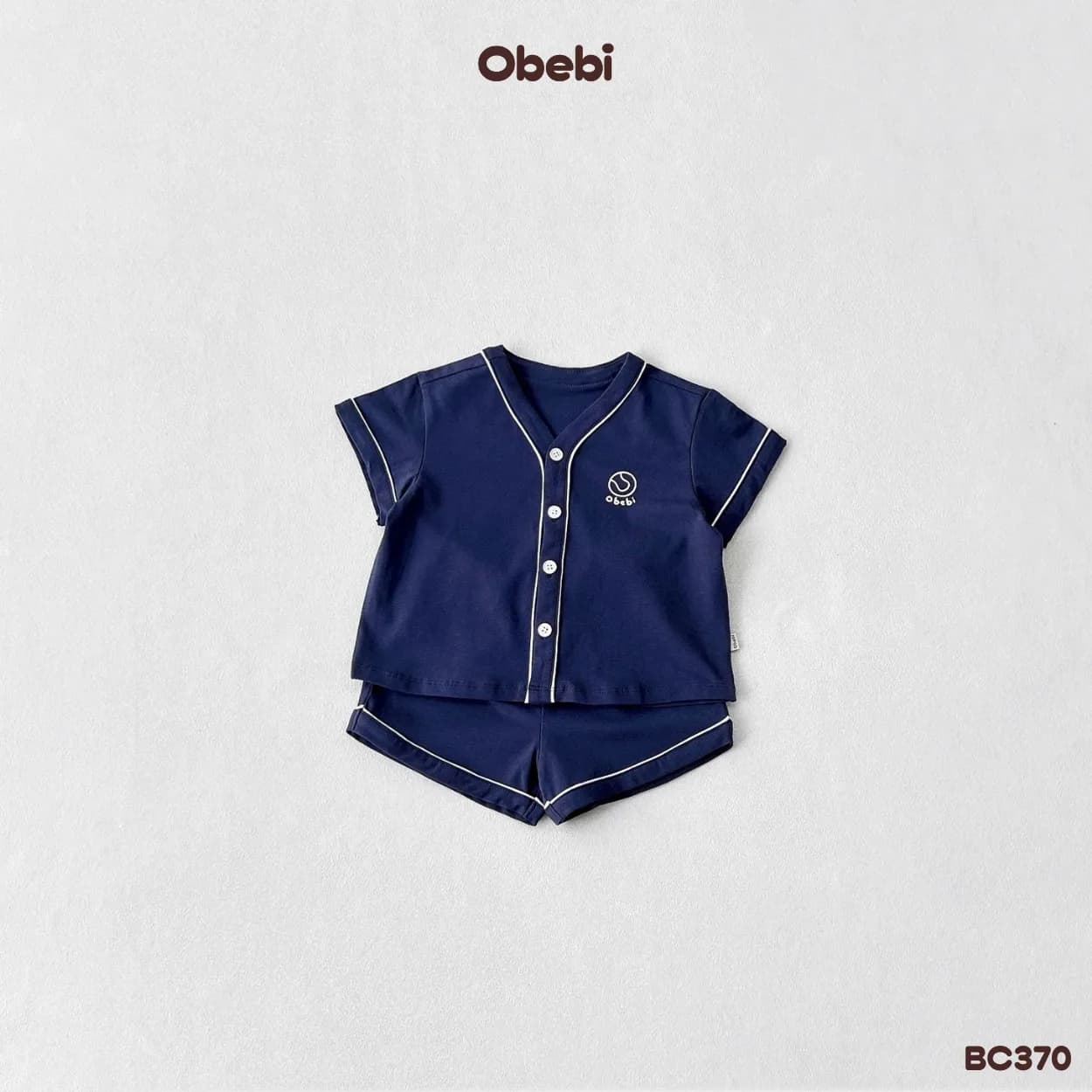 BC370 – Bộ Cộc Thể Thao Trẻ Em Mùa Hè Hình In Bóng Chày Số 98 Obebi