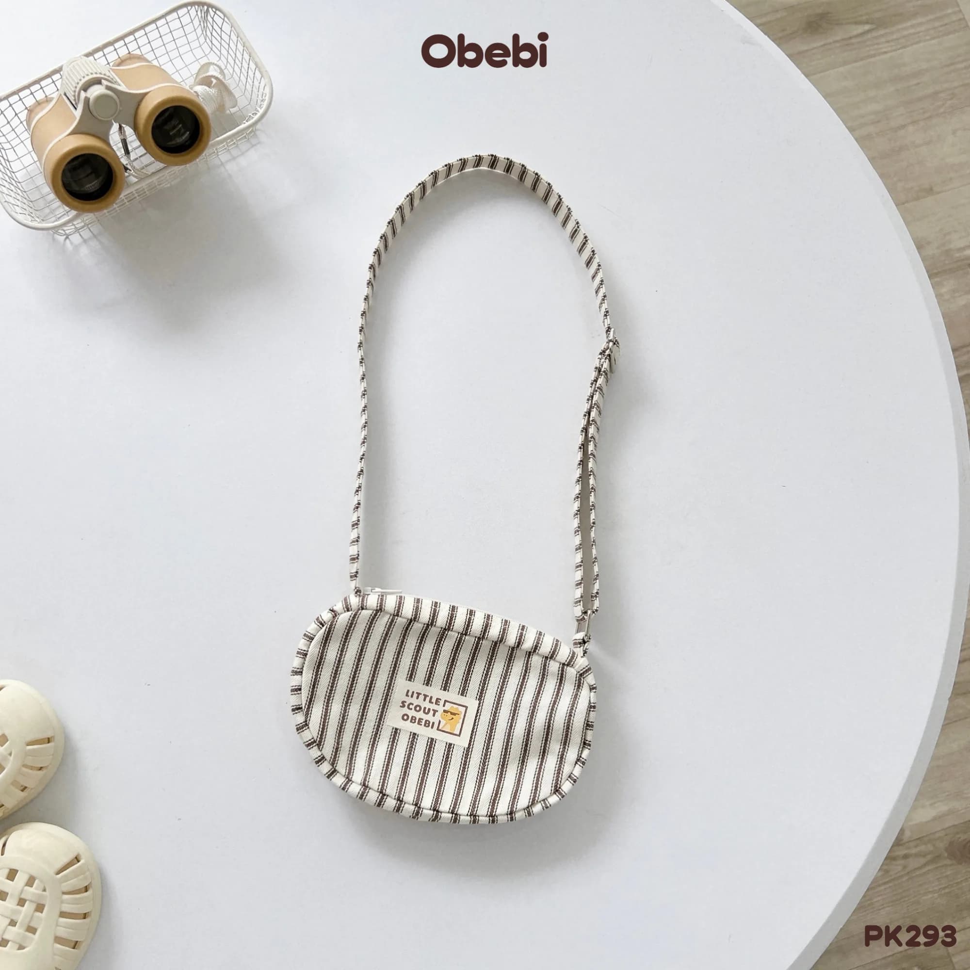 PK293 – Túi Đeo Chéo Trẻ Em Mùa Hè Hình In Khủng Long Safari Obebi