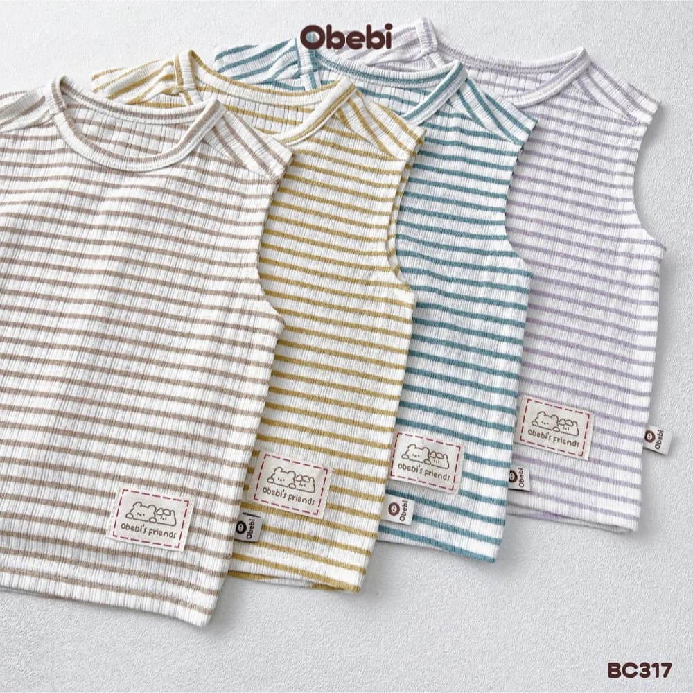 BC317 – Bộ ba lỗ kẻ đính mác Obebi
