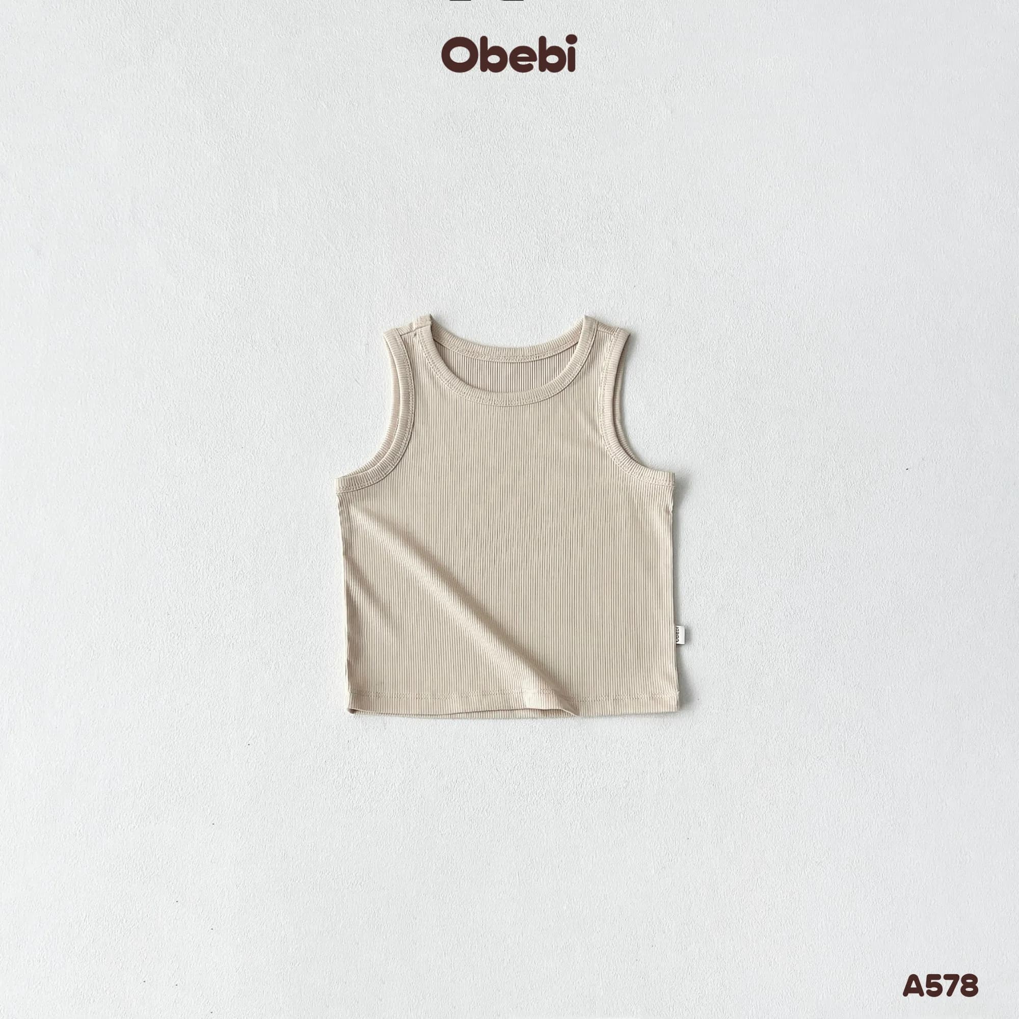 A578 – Áo Ba Lỗ Trẻ Em Mùa Hè Vải Vải Gân Cellulose Tái Sinh Obebi