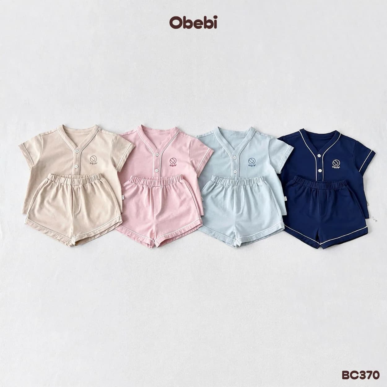 BC370 – Bộ Cộc Thể Thao Trẻ Em Mùa Hè Hình In Bóng Chày Số 98 Obebi