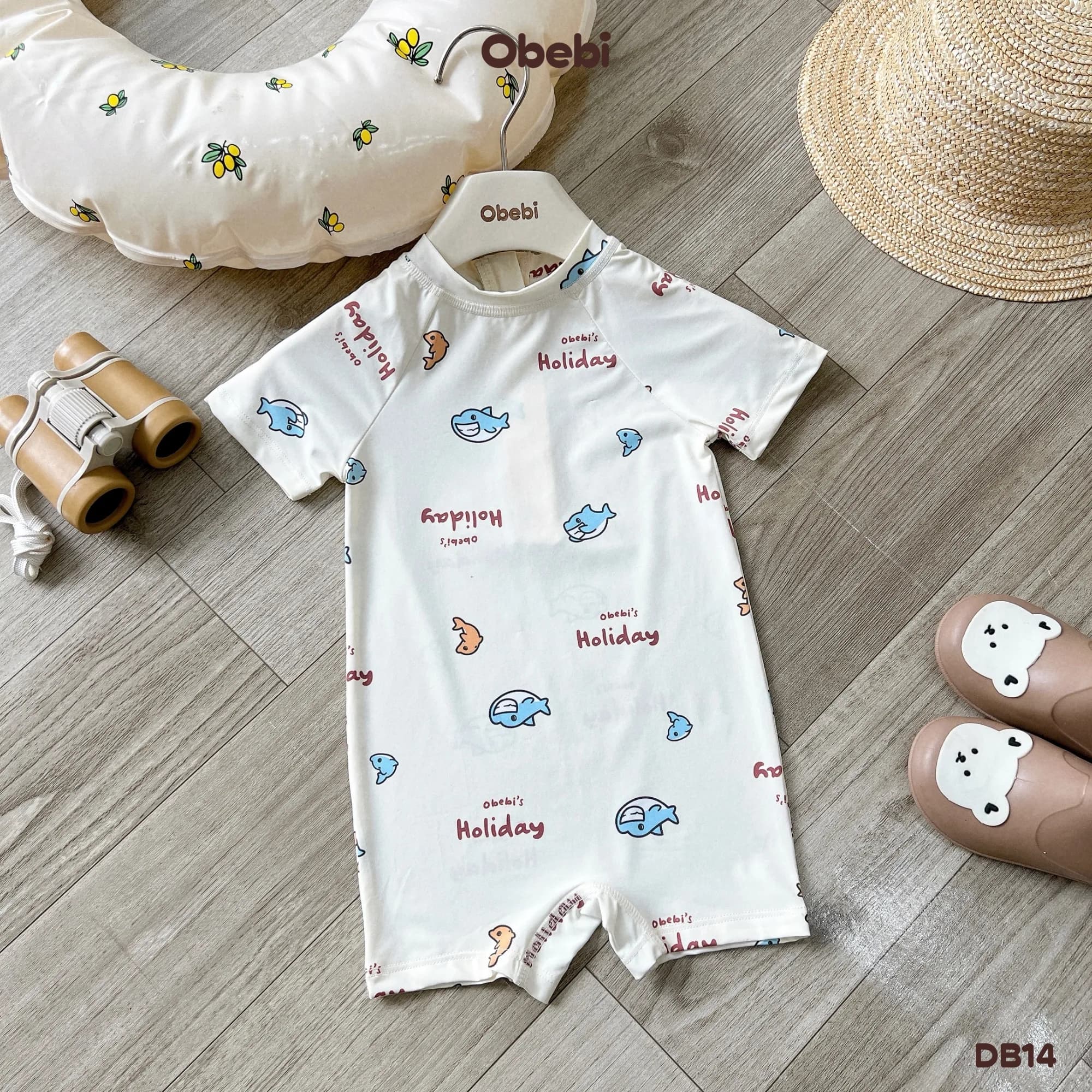DB14 – Đồ bơi liền trẻ em mùa hè họa tiết Holiday’s Obebi