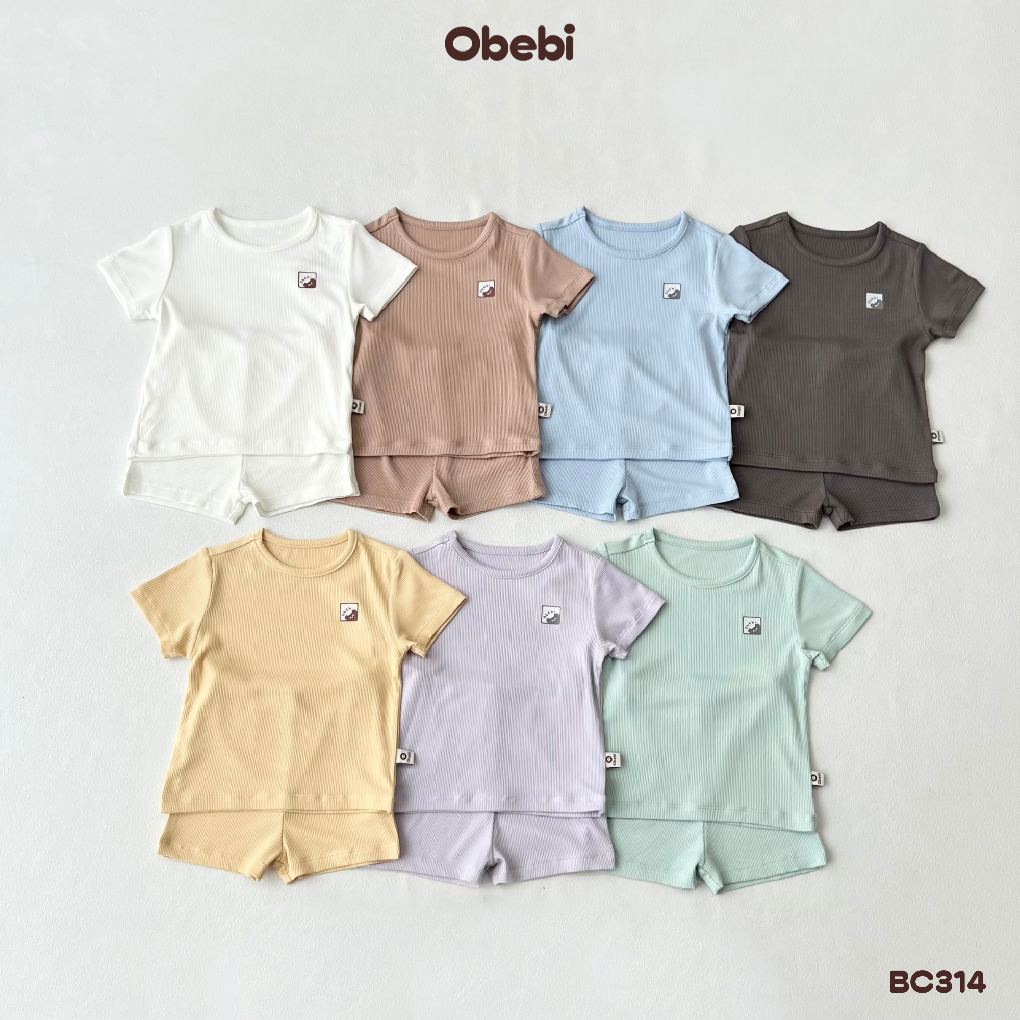 BC314 – Bộ cộc mùa hè vải gân sợi tre Obebi
