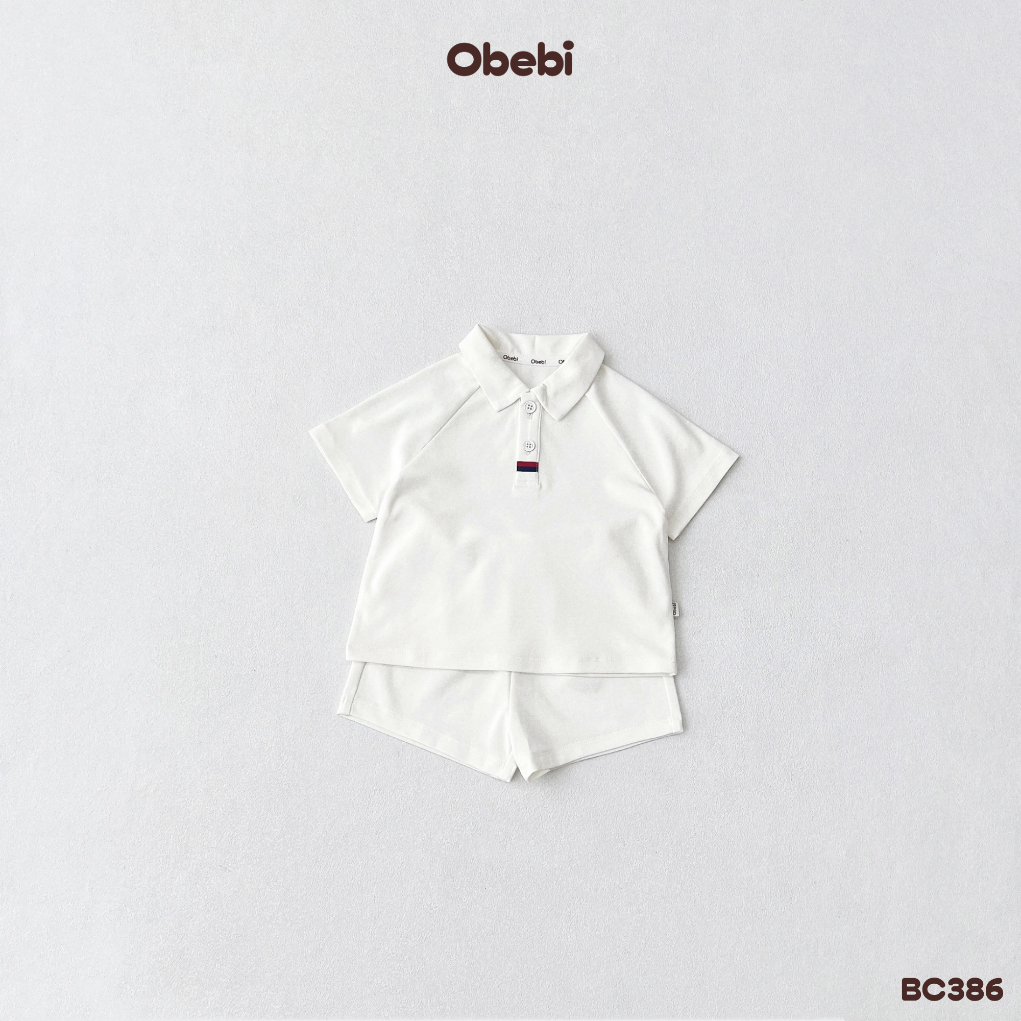 BC386 – Bộ Cộc Polo Mùa Hè Vải Mềm Mát, Nhanh Khô Obebi