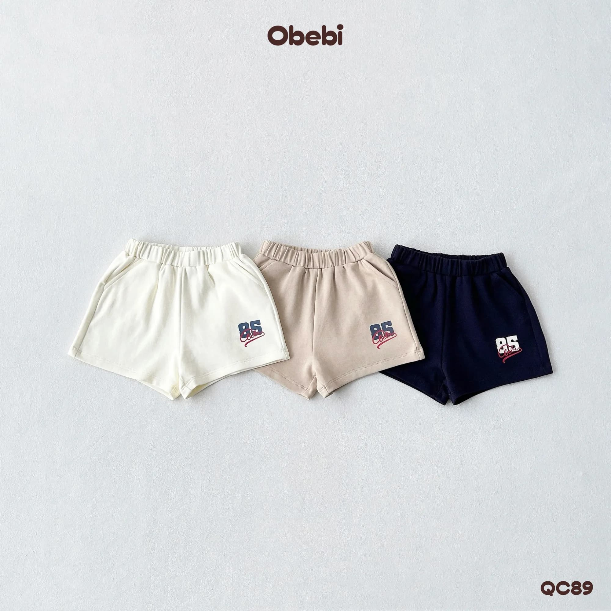 QC89 – Quần Đùi Trẻ Em Mùa Hè In Hình Obebi