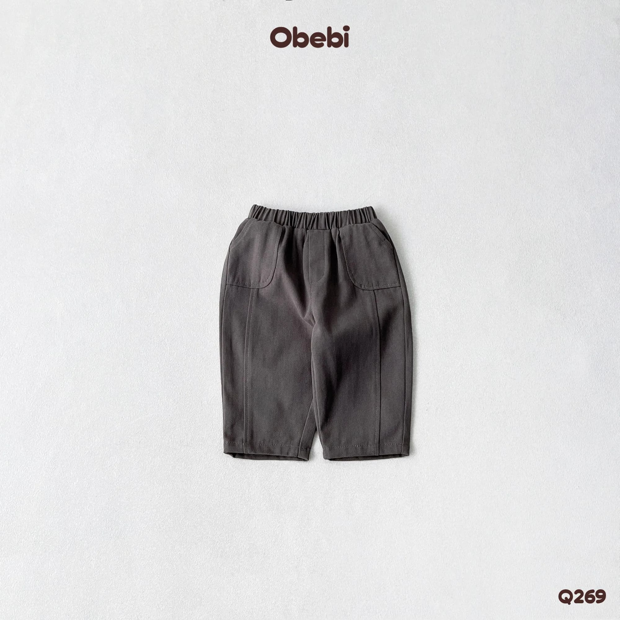 Q269 – Quần Kaki Trẻ Em Thu Đông Kết Cấu Năng Động Obebi