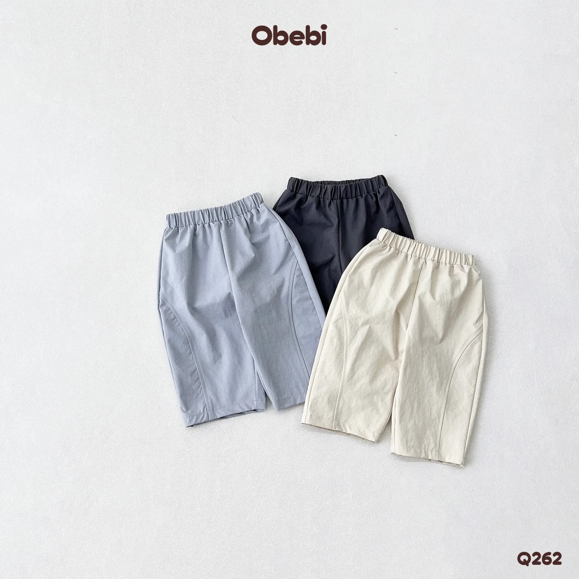 Q262 – Quần Gió Phối Cong Trẻ Em Obebi