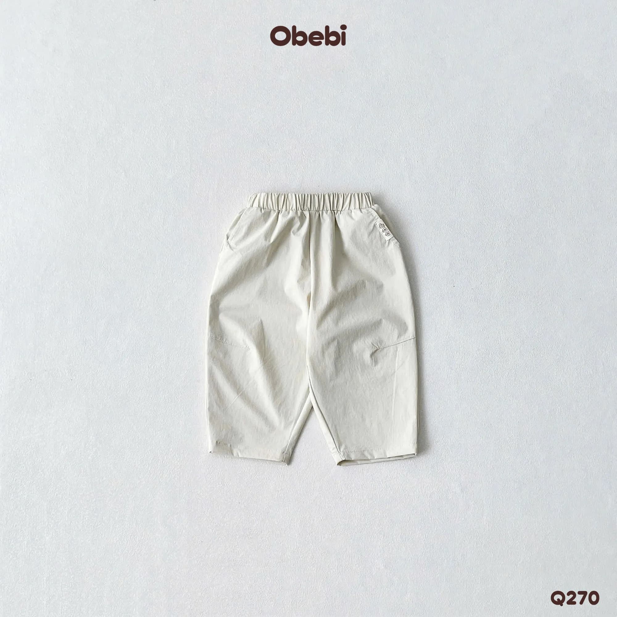 Q270 – Quần Gió Trẻ Em Thu Đông Phom Basic Dễ Phối Đồ Obebi
