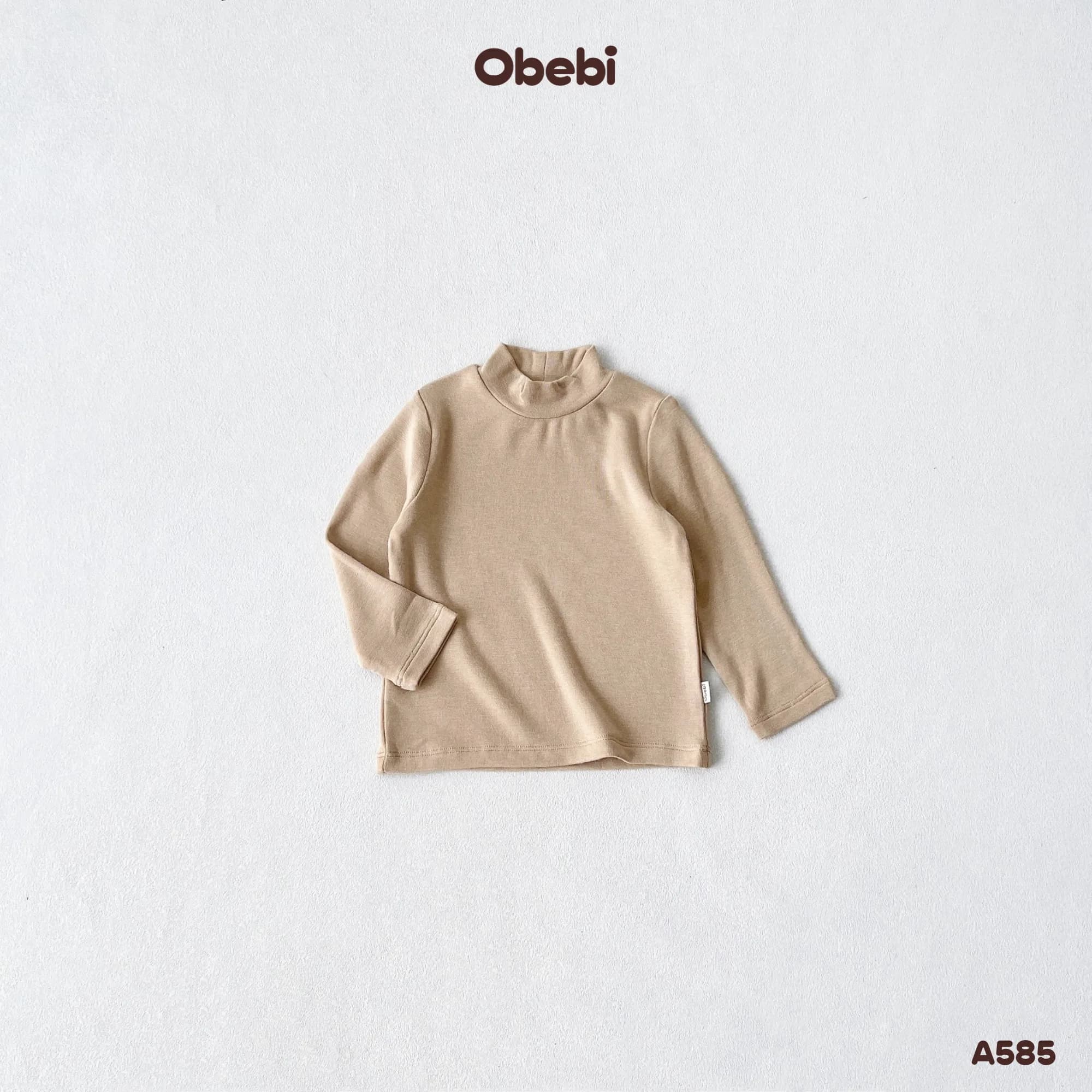 A585 – Áo Giữ Nhiệt Trẻ Em Thu Đông Cổ Cao 3 Phân Giữ Ấm Obebi