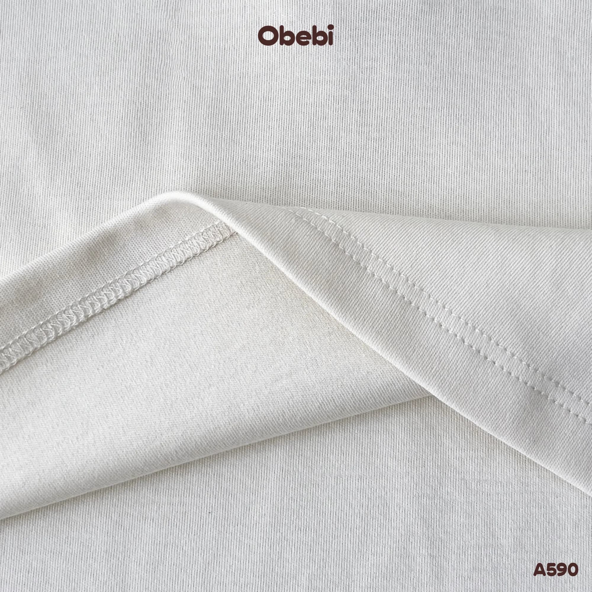 A590 – Áo Polo Dài Tay Trẻ Em Hình Thêu Thỏ Thương Hiệu Obebi