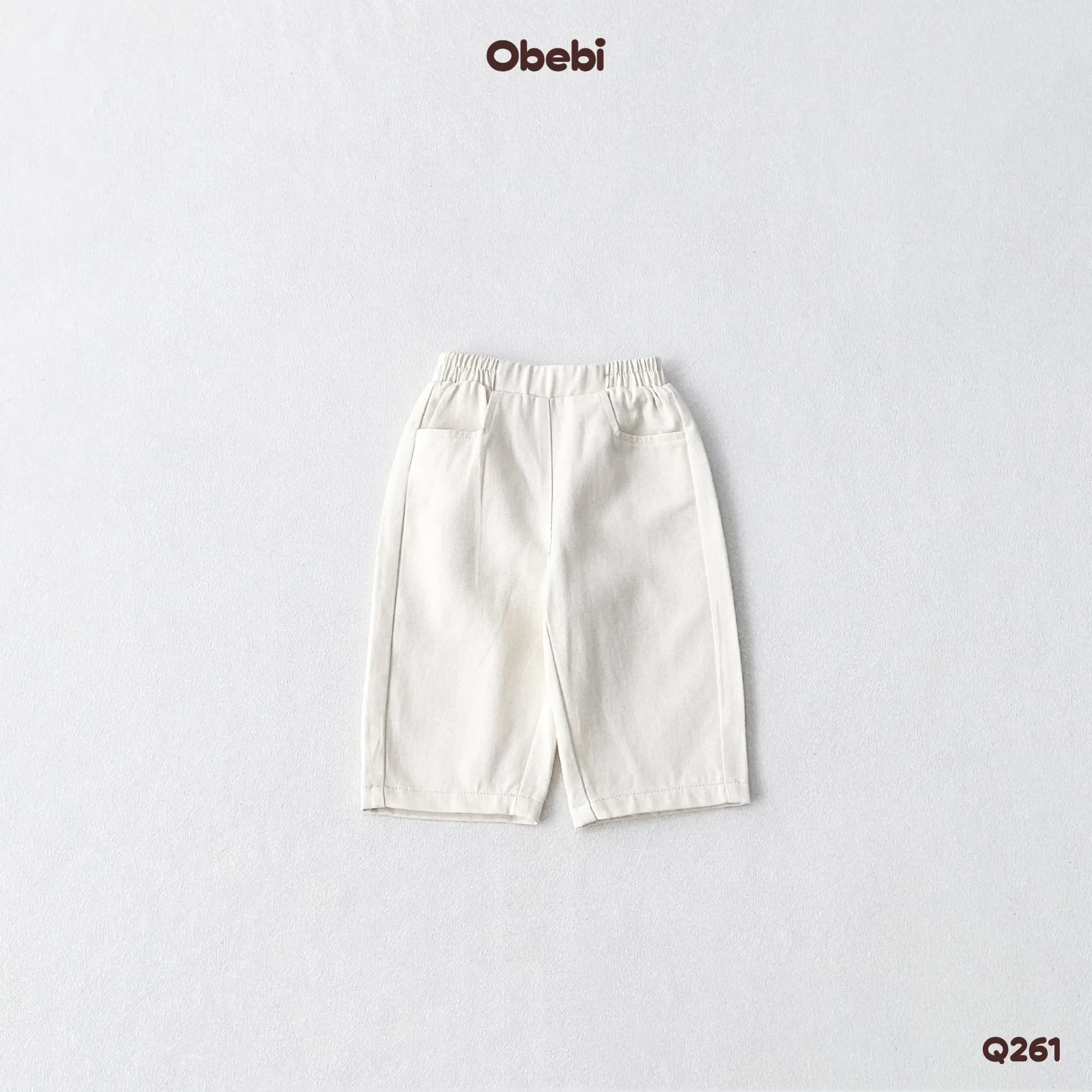 Q261 – Quần Kaki Trẻ Em Thu Đông Túi Vuông Basic Obebi