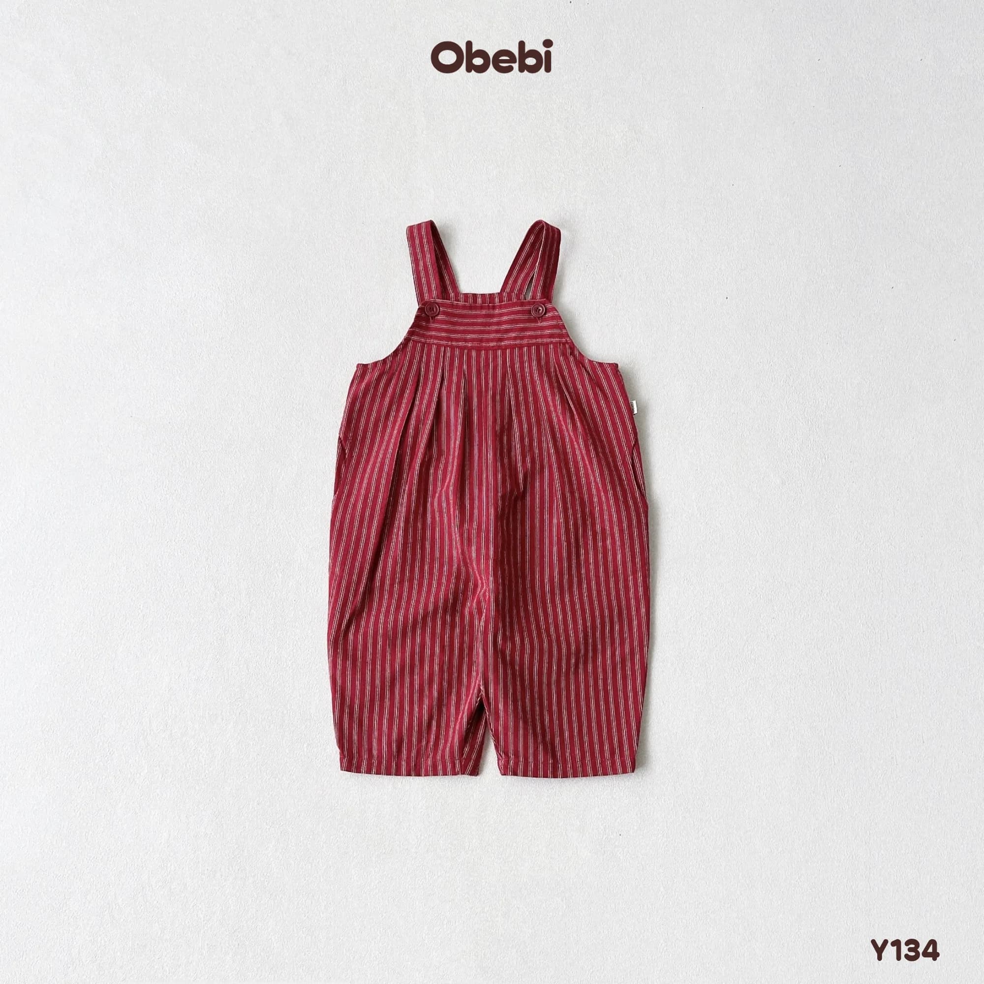 Y134 – Yếm Dài Kẻ Trẻ Em Obebi