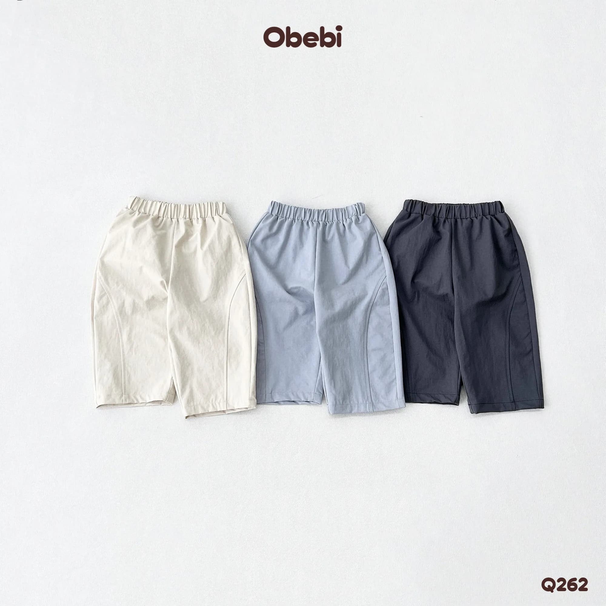 Q262 – Quần Gió Phối Cong Trẻ Em Obebi