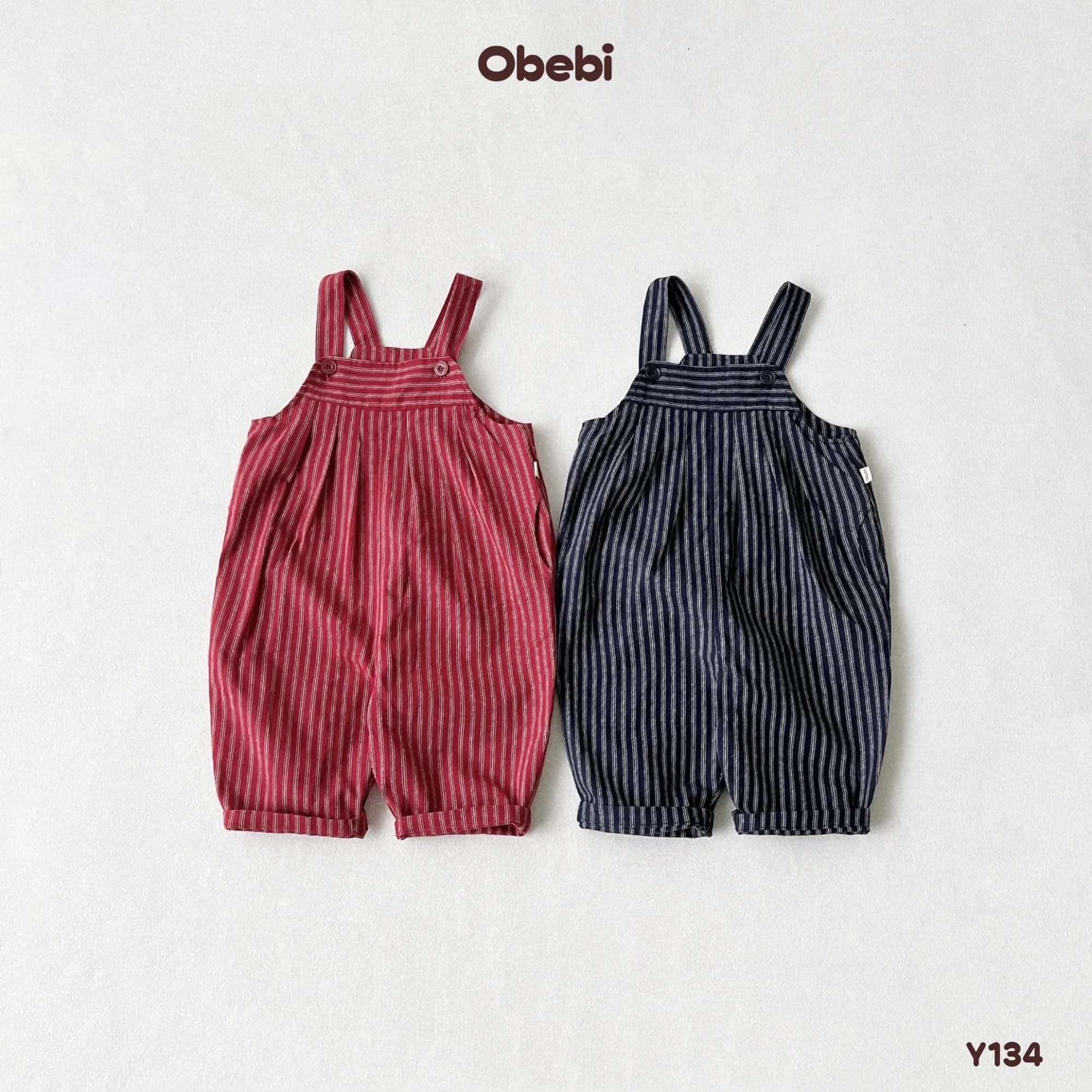 Y134 – Yếm Dài Kẻ Trẻ Em Obebi