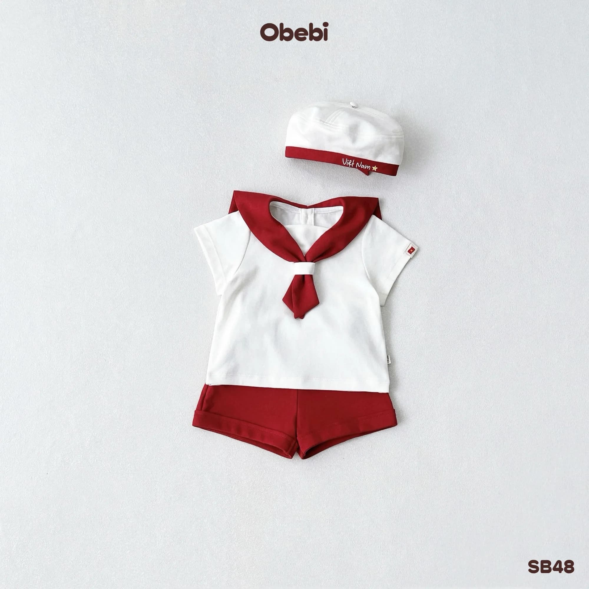 SB48 – Set Bộ Cộc Tay Trẻ Em “Mầm Non Yêu Tổ Quốc” Obebi